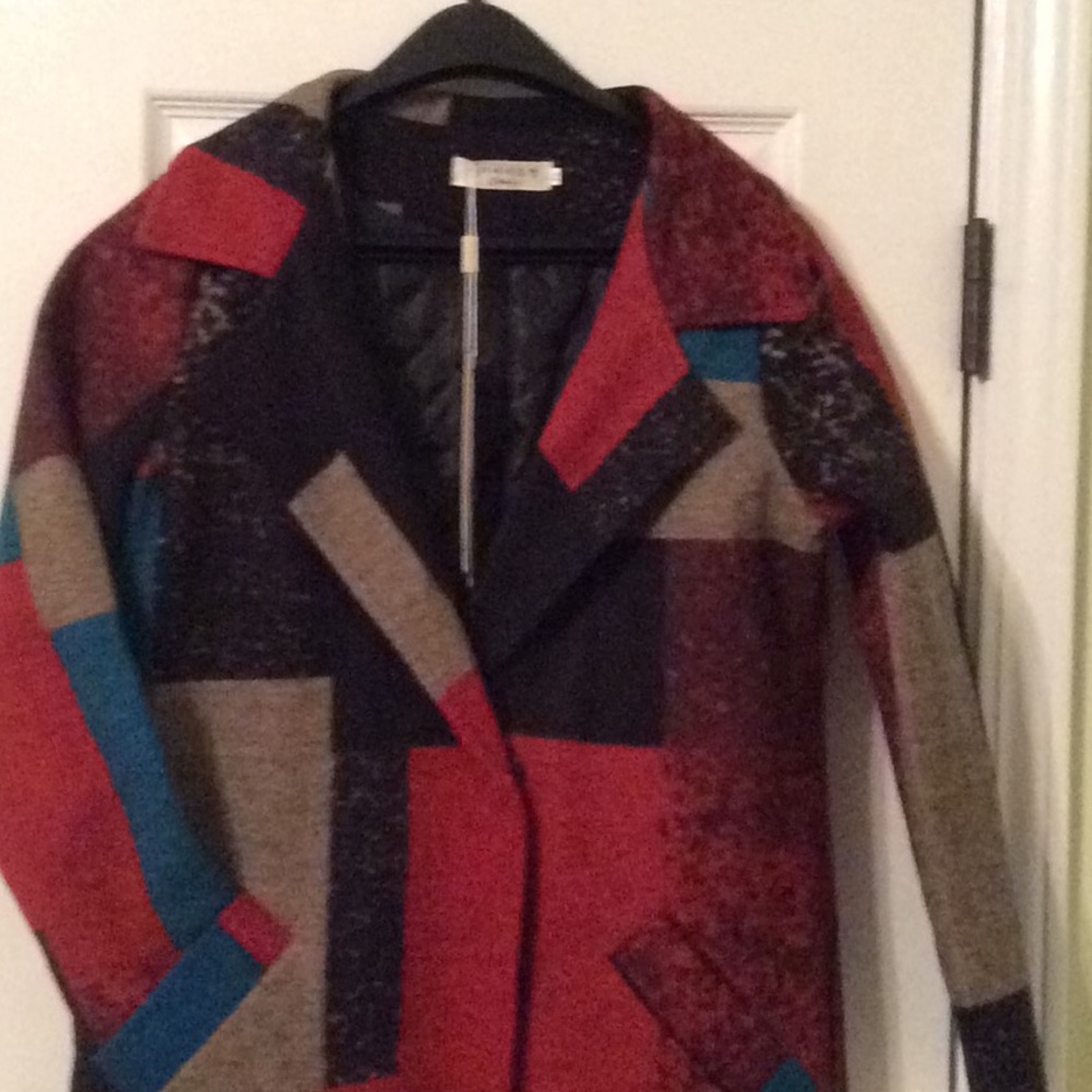 Women Coat Jacket Multi Colored Size M Fits S. NWT